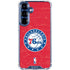 NBA Philadelphia 76ers Distressed Galaxy S25 Clear Case